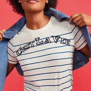 LOFT C'est La Vie Striped Tee